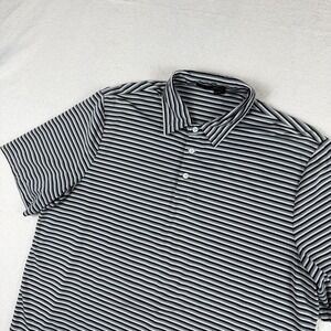RLX Ralph Lauren Mens XL Striped Golf Polo Gray's Crossing Performance Shirt